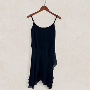 St. John Evening Black Asymmetrical Dress